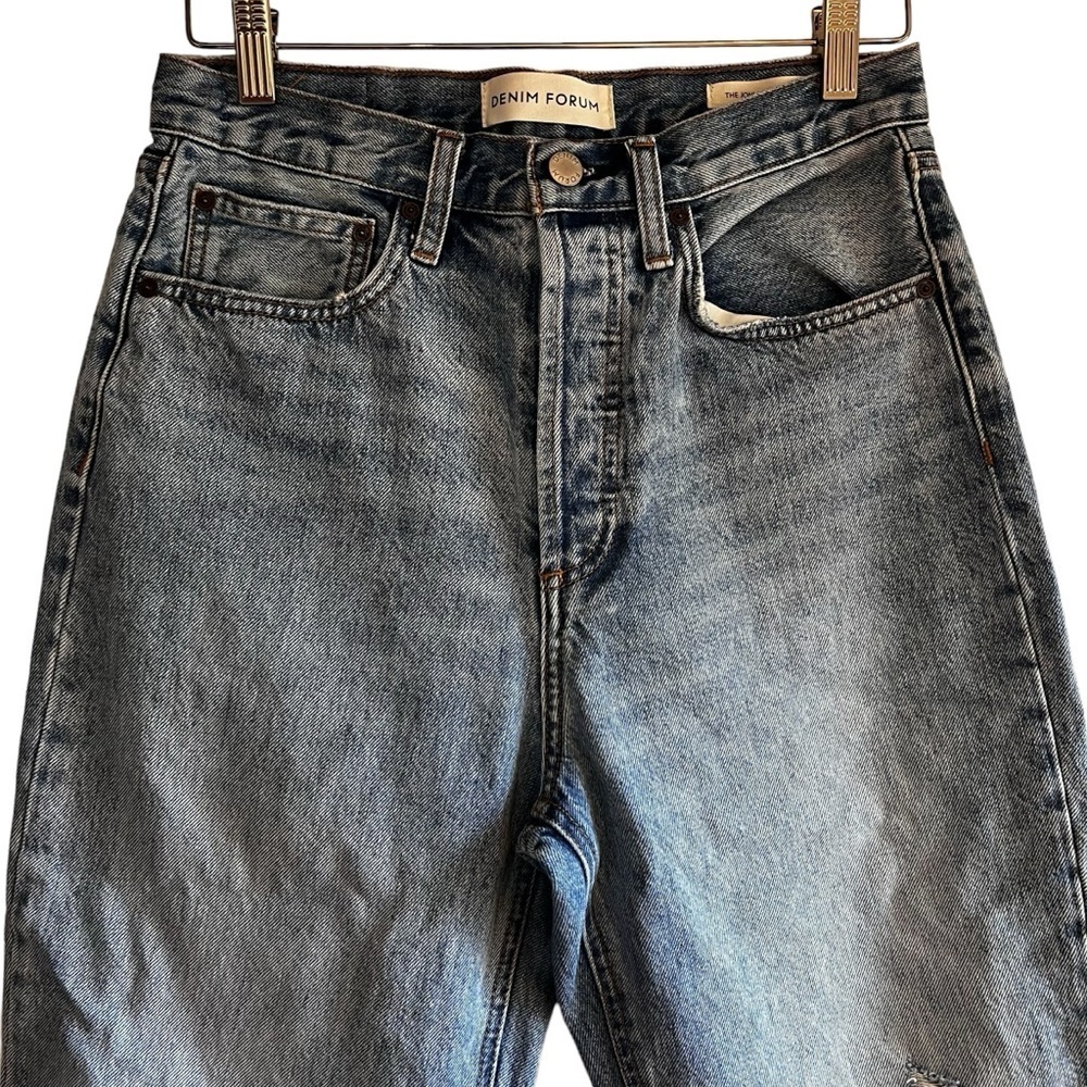 Denim Forum Joni High Rise Loose distressed jeans size 26 excellent condition - Picture 5 of 16
